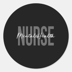 Sticker Rond Infirmière en santé mentale Infirmière en psychiat