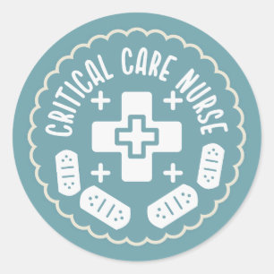 Sticker Rond Infirmière en soins intensifs