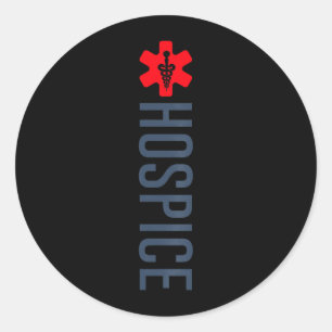 Sticker Rond Infirmière en soins palliatifs Médecin Diplômé Soi