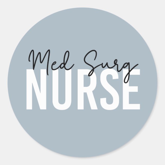 Sticker Rond Infirmière en surg | Infirmière Médicale-chirurgic (Devant)