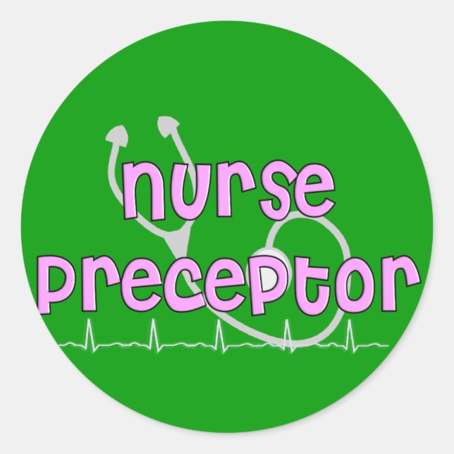 Sticker Rond Infirmière et précepteur cadeaux (Devant)