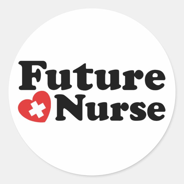 Sticker Rond Infirmière future (Devant)