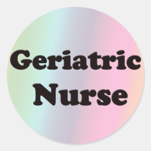 Sticker Rond Infirmière gériatrique