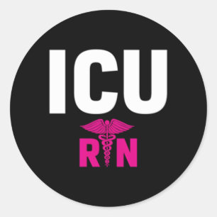 Sticker Rond Infirmière Infirmière Intensive Unité De Soins Int