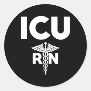 Sticker Rond Infirmière Infirmière Intensive Unité De Soins Int