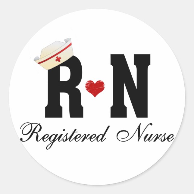 Sticker Rond Infirmière inscrite à la RN (Devant)