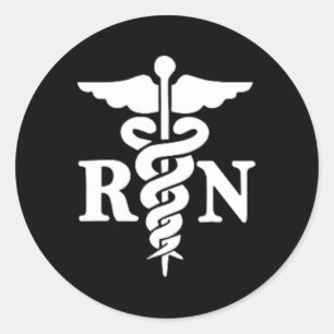 Sticker Rond Infirmière inscrite Infirmière hospitalière - Rn