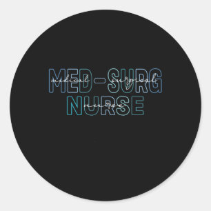 Sticker Rond Infirmière Med Chir Medico-Chirurgical Infirmières