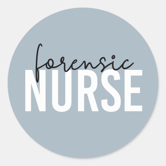 Sticker Rond Infirmière médico-légale | Cadeaux de soins infirm (Devant)