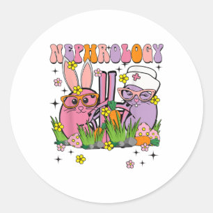 Sticker Rond Infirmière néphrologie de Pâques Infirmière Infirm
