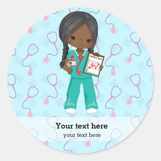 Sticker Rond Infirmière pour enfants (Devant)