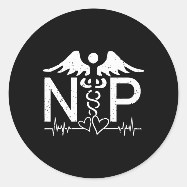 Sticker Rond Infirmière Praticien Médicale Infirmière Infirmièr (Devant)