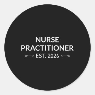 Sticker Rond Infirmière praticienne établie en 2026 École de NP
