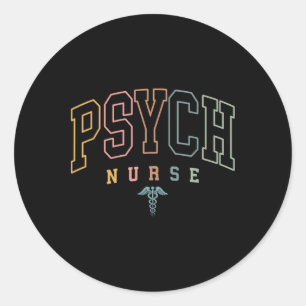 Sticker Rond Infirmière psychiatrique Infirmière en santé menta