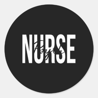 Sticker Rond Infirmière Psychiatrique Infirmière Infirmière Inf