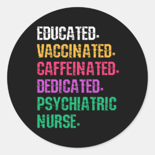 Sticker Rond Infirmière psychiatrique Infirmière Nurs de santé 