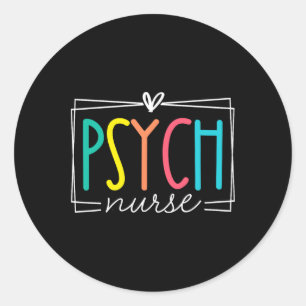 Sticker Rond Infirmière Psychiatrique Infirmière Rn Cute Appréc