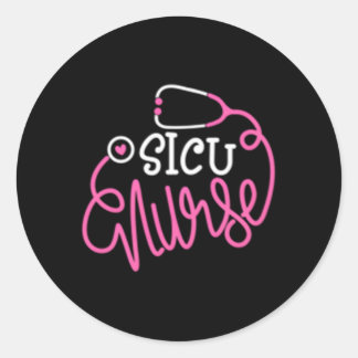 Sticker Rond Infirmière Sicu Infirmière Chirurgie Unité de Soin