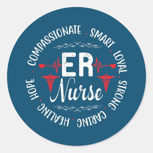 Sticker Rond Infirmières et infirmiers RN Infirmière inscrite I (Devant)