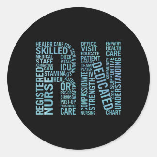 Sticker Rond Infirmières inscrites Peinture Rn