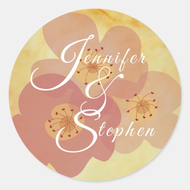 Sticker Rond Influencé par l'Asie mariage (Devant)