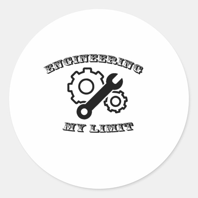 Sticker Rond ingénierie ma limite (Devant)