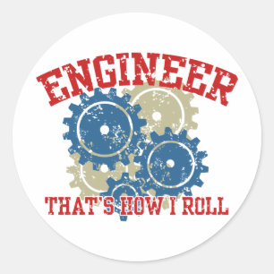Sticker Rond Ingénieur