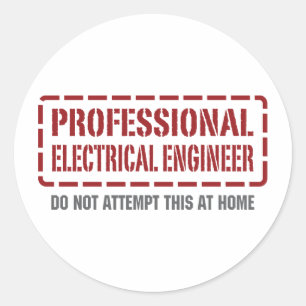 Sticker Rond Ingénieur électrique professionnel