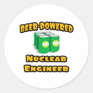 Sticker Rond Ingénieur nucléaire à bière