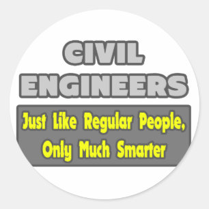 Sticker Rond Ingénieurs civils...