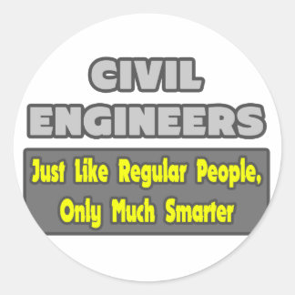 Sticker Rond Ingénieurs civils...