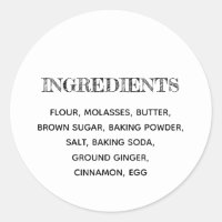 Ingrédients Personnalisés Pain d'épices Cookies fa