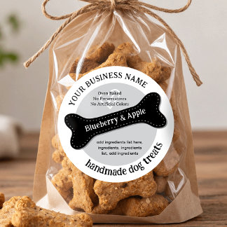 Sticker Rond Ingrédients pour biscuits pour chien faits maison