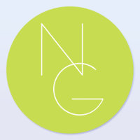 Initiales superposées Modern 2 | Vert Citron