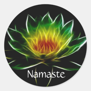 Sticker Rond Inner Light l Lotus Art Abstrait   CUSTOMISÉ