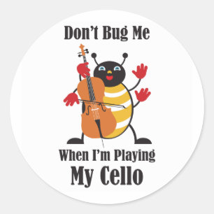 Sticker Rond Insecte de violoncelle