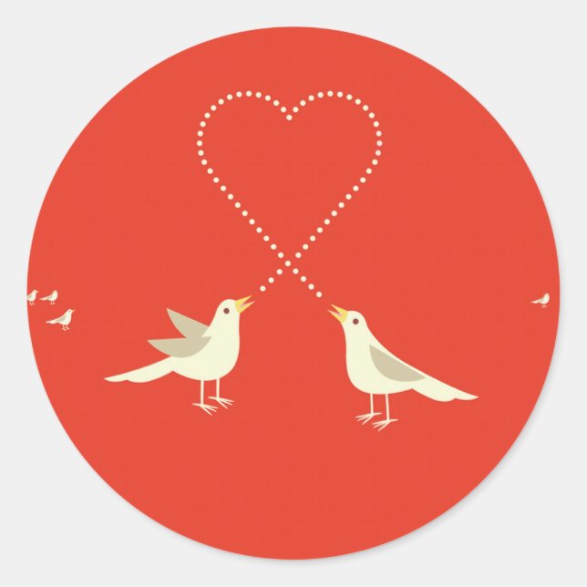 Sticker Rond Inséparables (Devant)