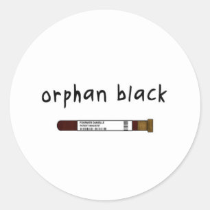 Sticker Rond Insigne/bouton noirs orphelins - fiole