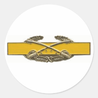 Sticker Rond Insigne de la cavalerie de combat