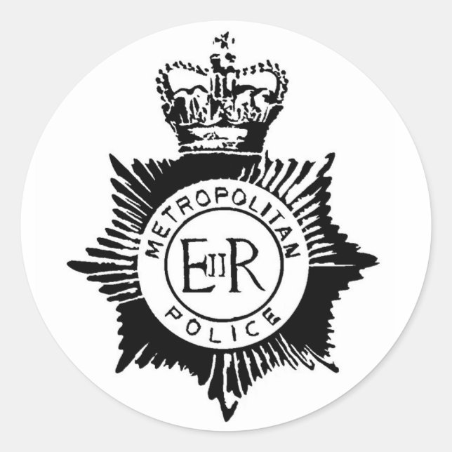 Sticker Rond Insigne de police (Devant)