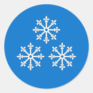 Sticker Rond Insigne de remplissage de la région de Cold Keep
