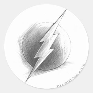 Sticker Rond Insigne Flash