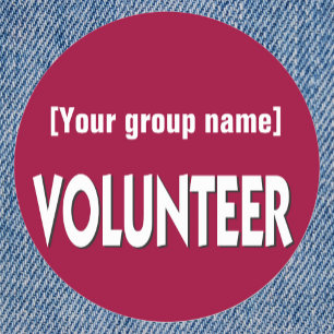 Sticker Rond Insigne volontaire personnalisé