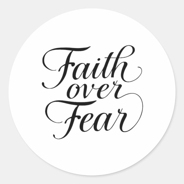 Sticker Rond Inspirational Religious Hope Typography (Devant)