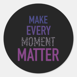 Sticker Rond Inspirer Chaque Moment De Motivation Positive