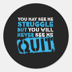 Sticker Rond Inspirer l'entraînement Inspiration Motivation dir