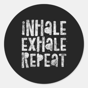 Sticker Rond Inspirez, Expirez, Répétez, Exercice Respiratoire