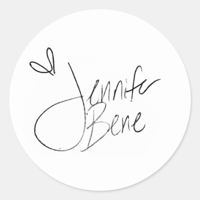 Sticker Rond Insta-Signature de Jennifer Bene (Devant)