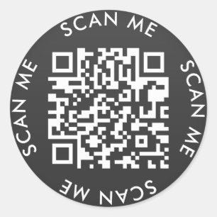 Sticker Rond instagram business modern Scan me qr code