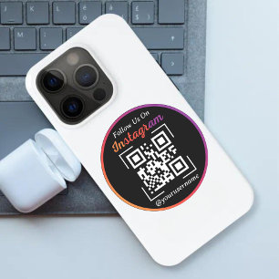 Sticker Rond Instagram Business QR Code Personnalisé Suivez-Nou